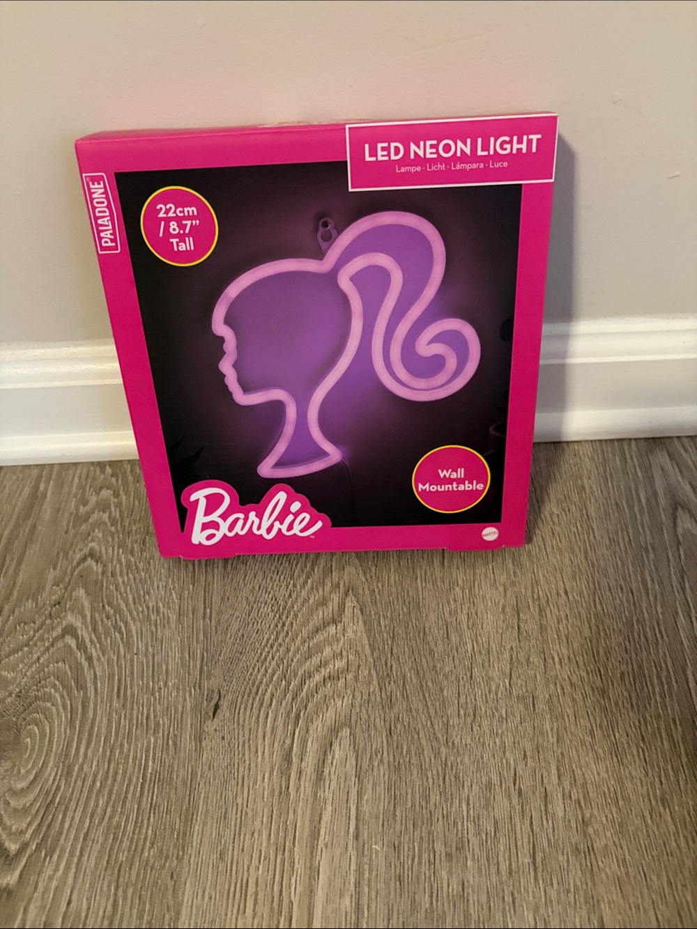 Barbie Neon Wall Silhouette Light - Hot Pink & Lilac Glow
